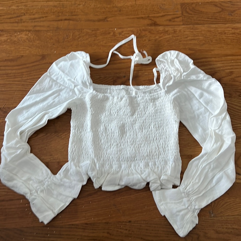 Ruched tie back top brand new never worn